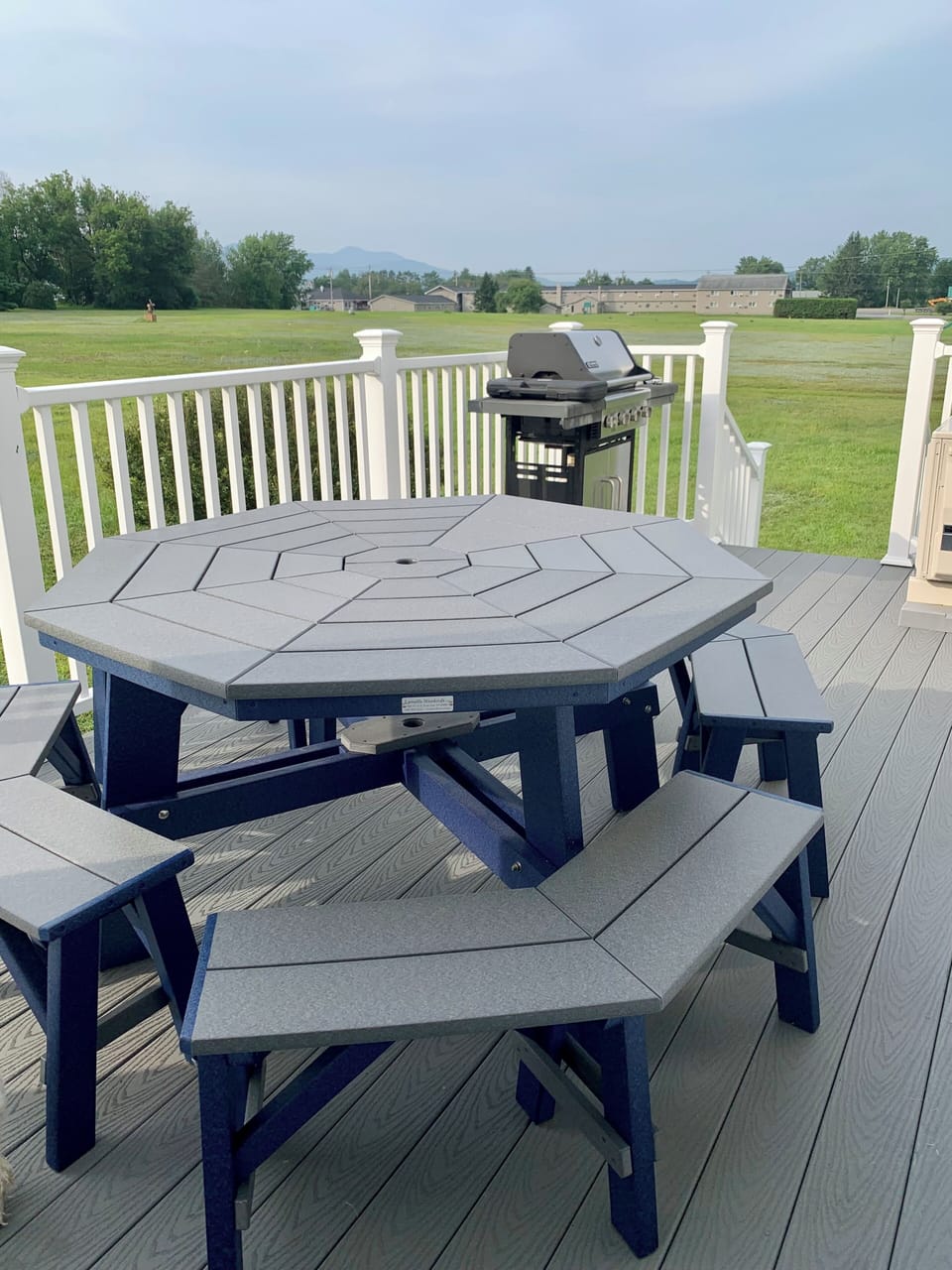 Deck with patio furniture and Grill