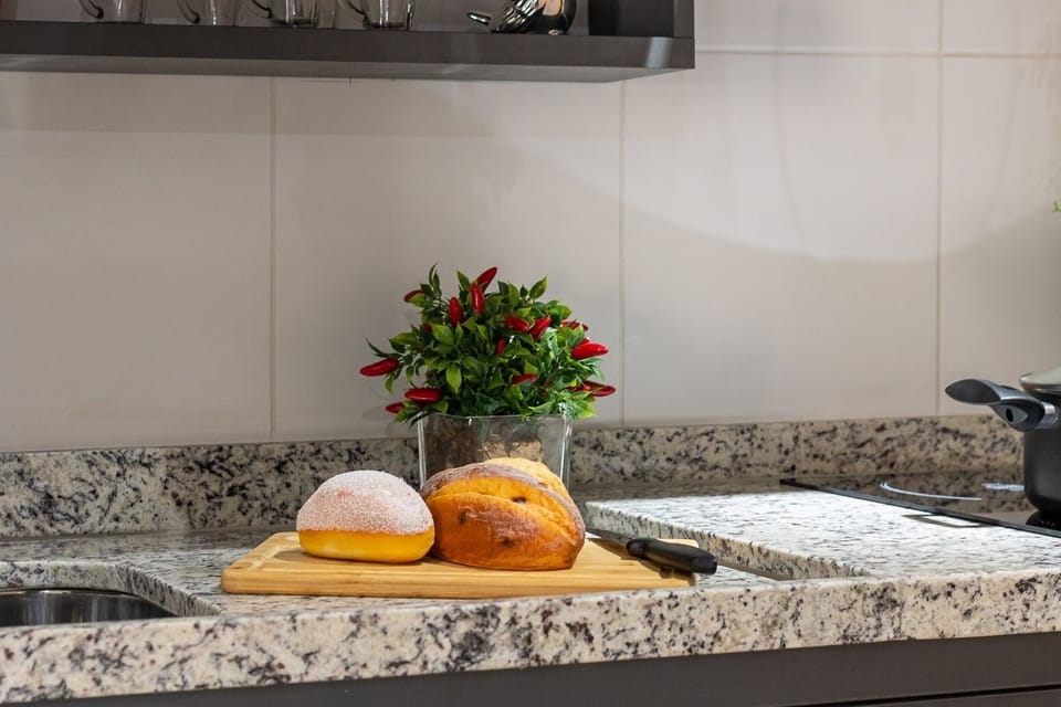 Apartment | Private kitchen | Fridge, microwave, cookware/dishes/utensils, cleaning supplies
