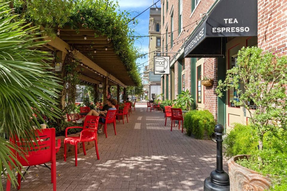 The Mod Coffeehouse on Post Office St is a local-favorite spot for a latte