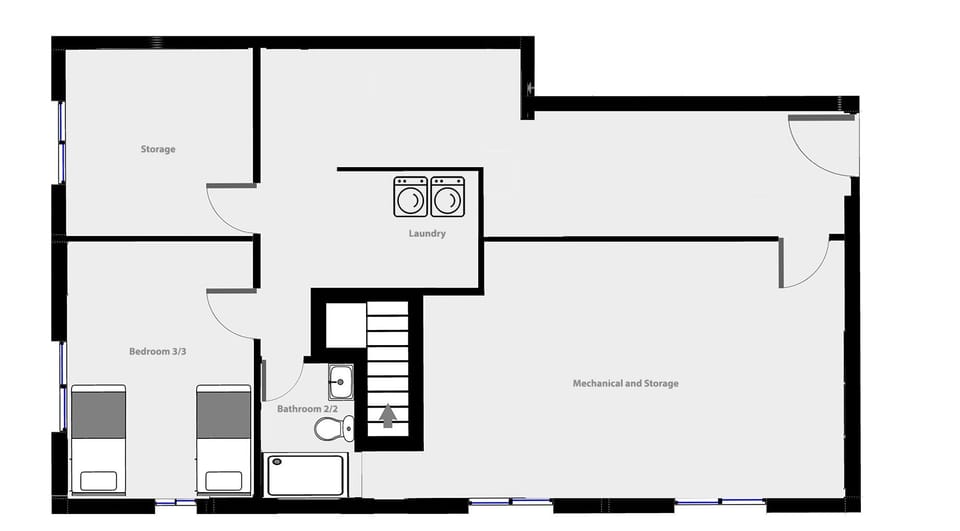 Rideau Lakes Vacation Cottage Rental FloorPlan Basement