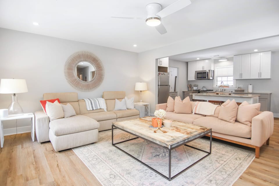 Living Room with reclining couch