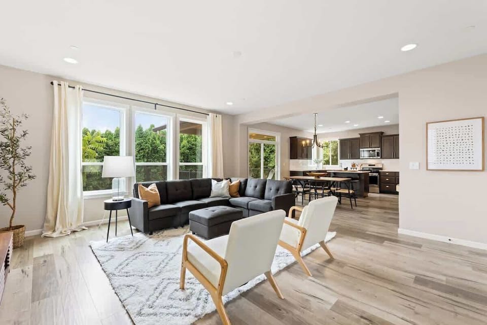 Open concept living room. 