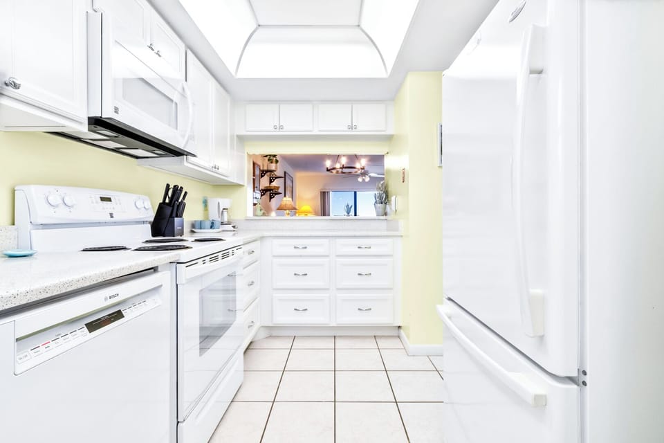 Fully equipped kitchen with modern appliances