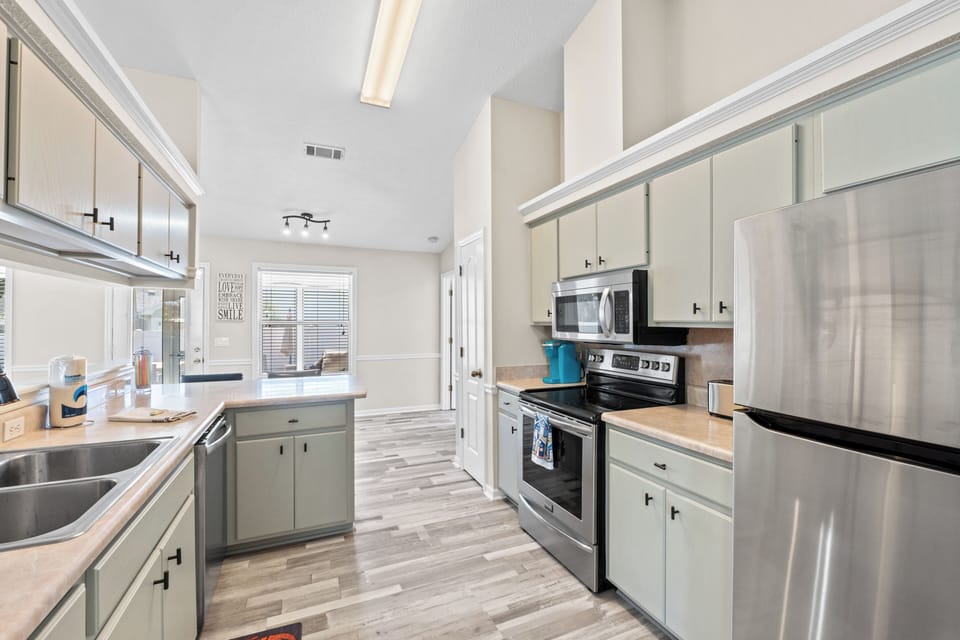 Fully stocked kitchen