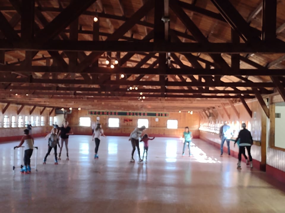 Largest wooden floor roller skating rink in Kansas