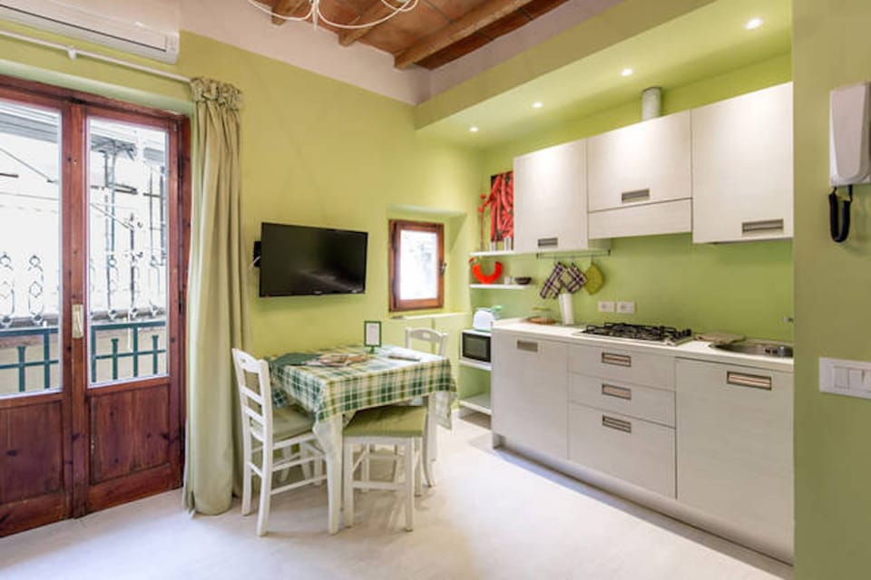 Apartment | Private kitchen | Fridge, microwave, stovetop, electric kettle