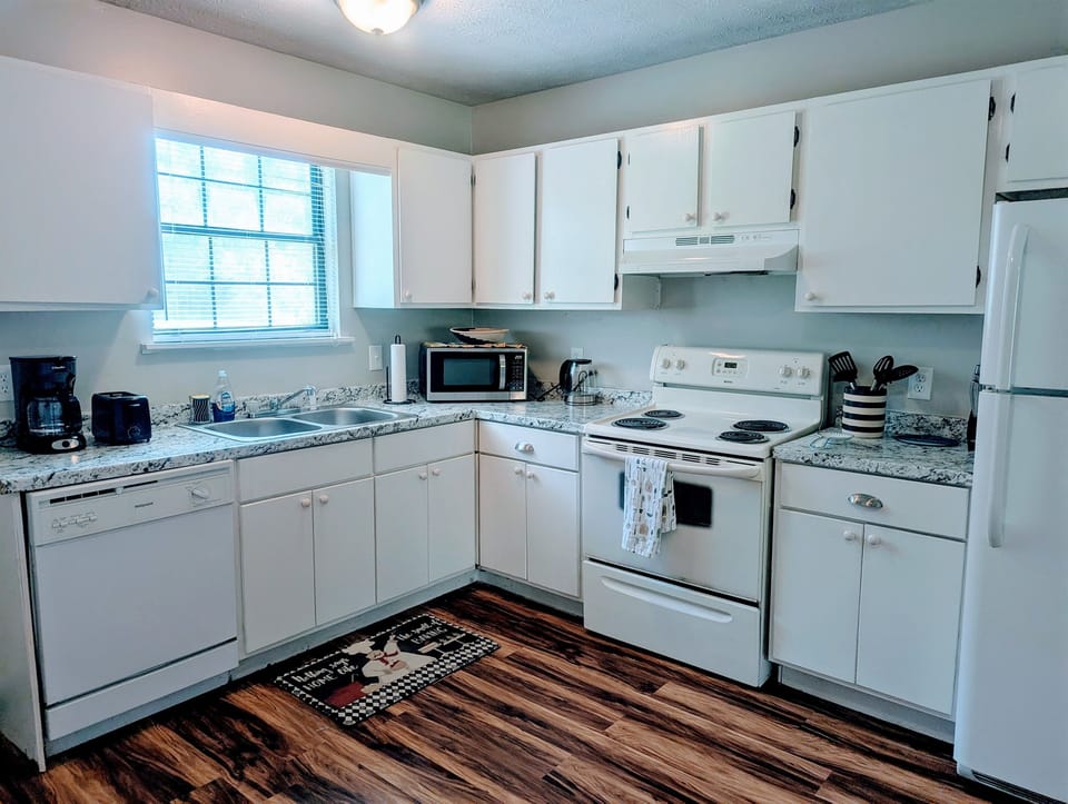 Kitchen with ample storage space