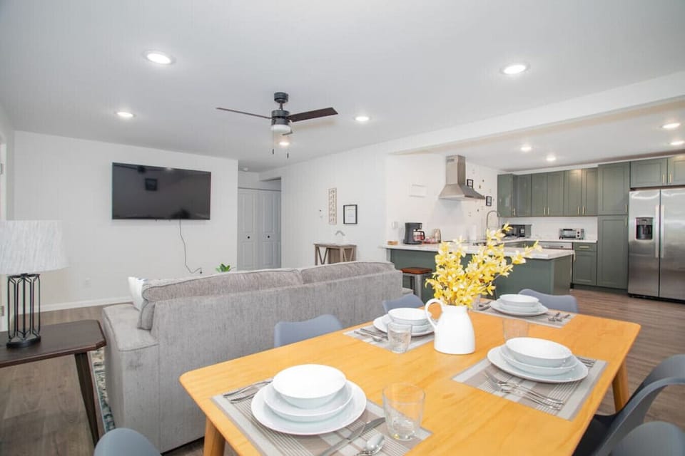 Large Living Dining and Kitchen Area