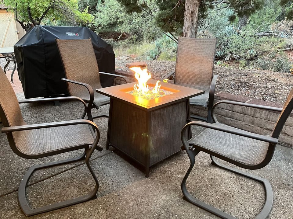 Back Patio with Gas Firepit and Grill