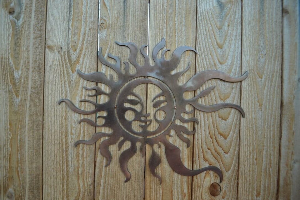 The symbol on the front of the gate to your private courtyard.