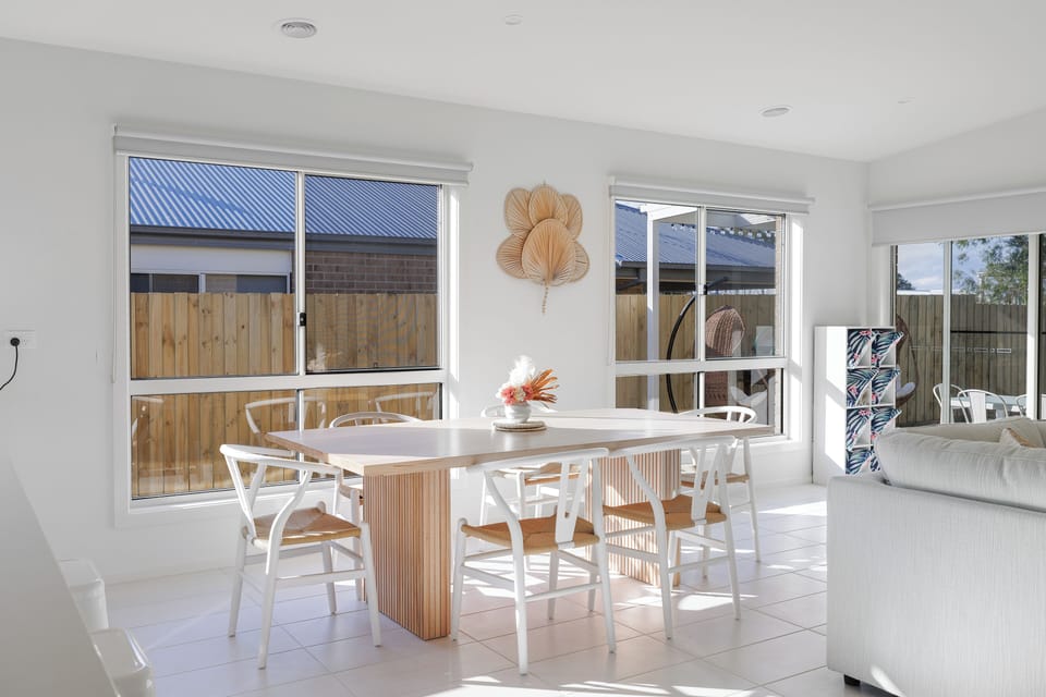 Dining area with dining table for 6