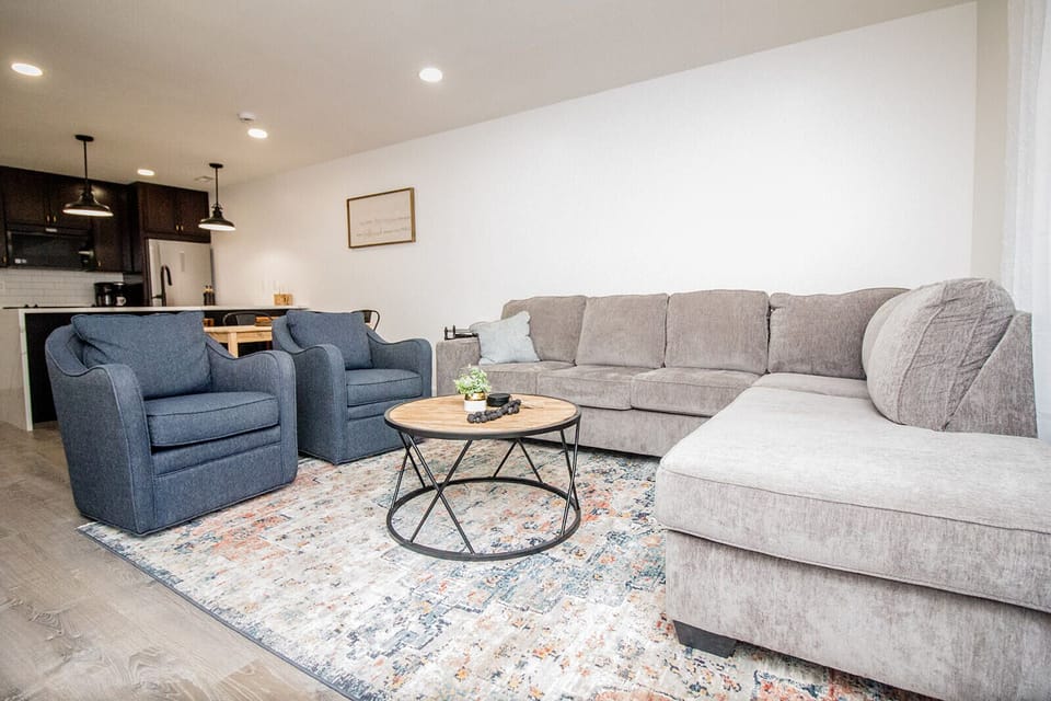 Tv room with 65” tv to enjoy