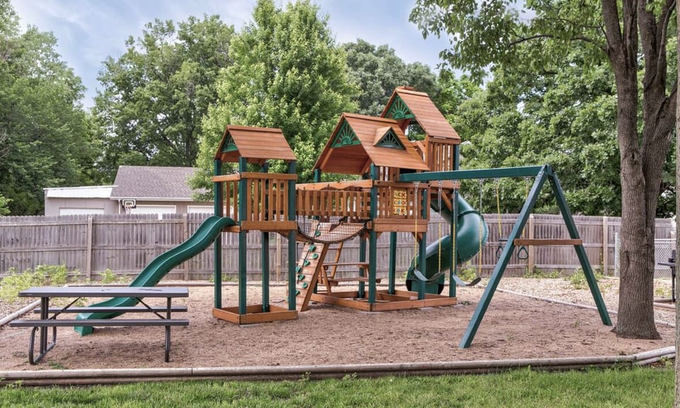 Playground on condo grounds, 2min away
