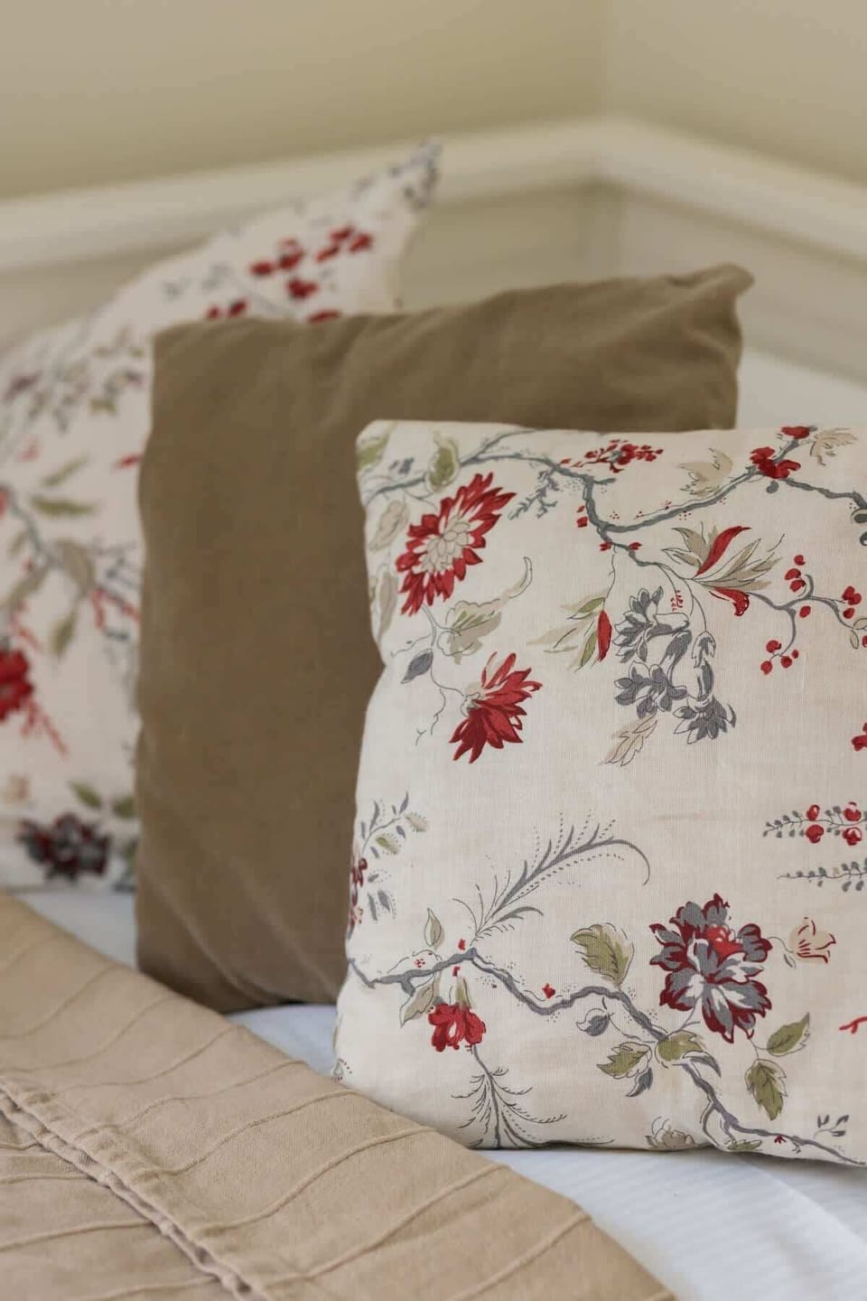 Soft decorative pillows.