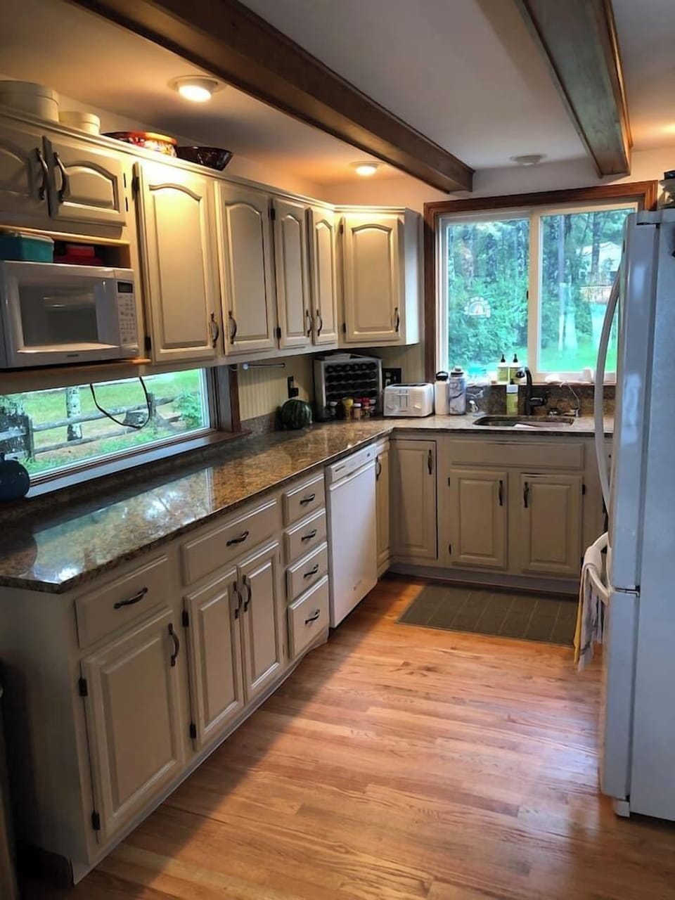 View of kitchen from dining room.