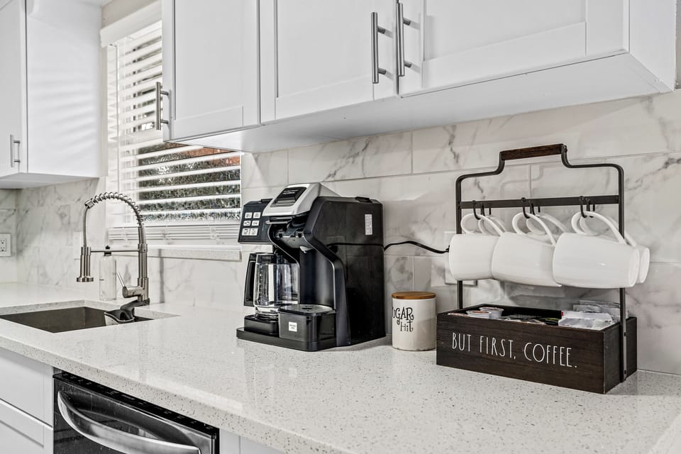 Our Coffee Station...Stocked with Coffee, Tea & Hot Cocoa