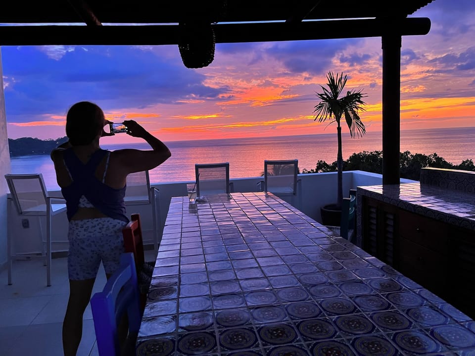 Capturing the colors as they change during sunset.