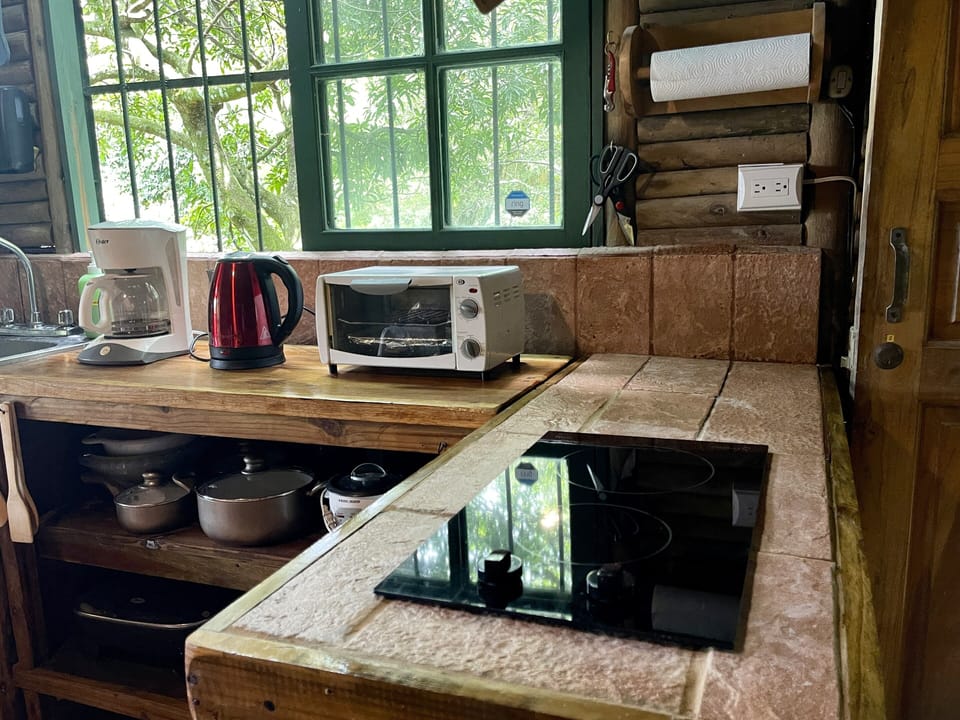 Appliances and vitroceramic cooktop at the kitchen