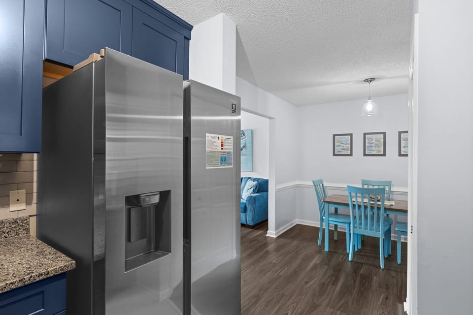 Full size refrigerator with filtered ice and water.