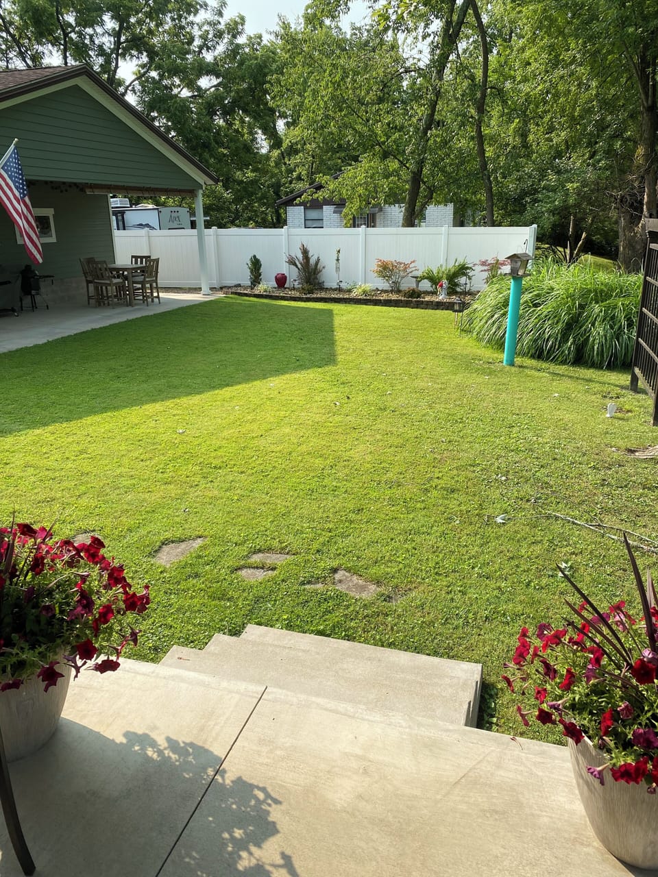 Courtyard view from porch
