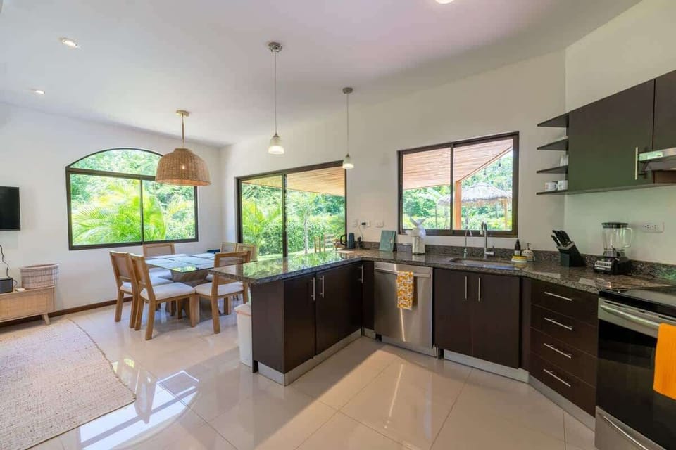 View of the kitchen and dining area