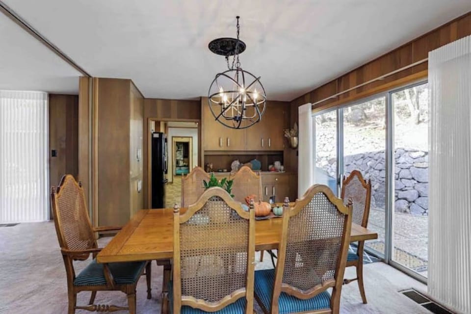 Dining room perfect for meals and gathering together.