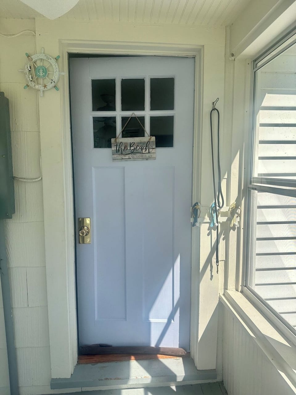 Back door and laundry room