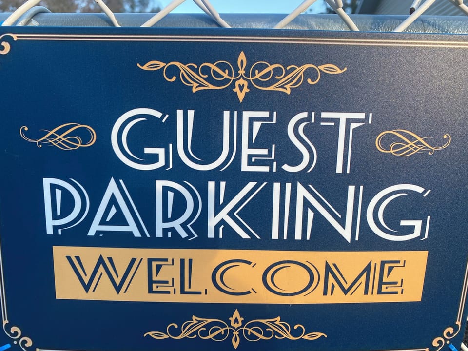 Dedicated guest parking spot with privacy