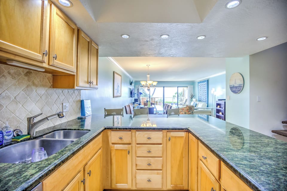 Kitchen with Ocean Views