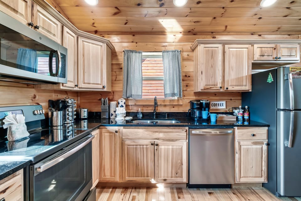 Fully stocked kitchen for everything you want to cook! 