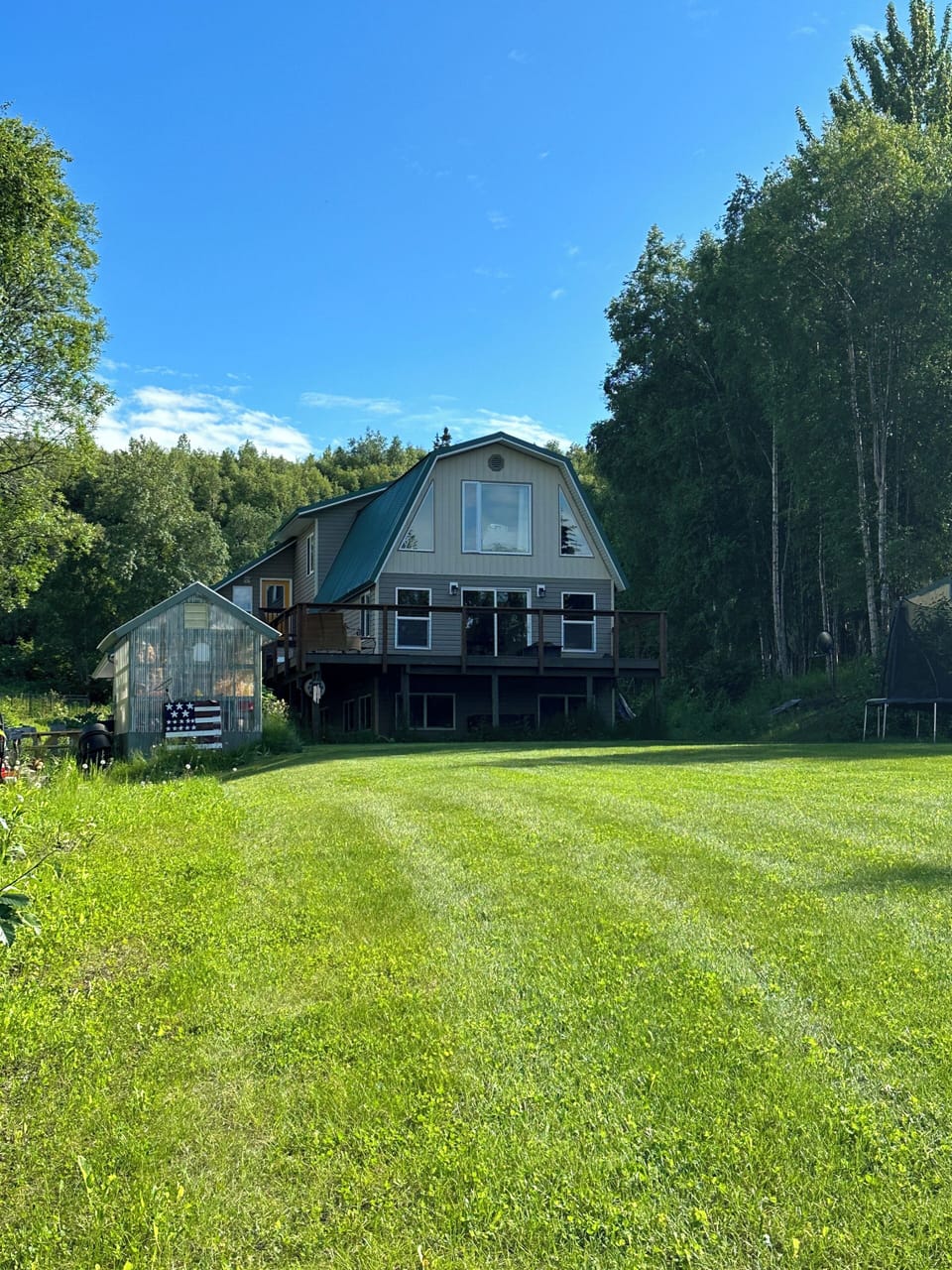 Large yard with kids play area. 