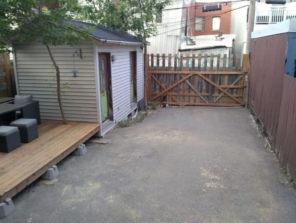 private parking large enough for two cars 