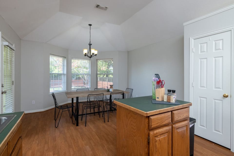 Spend time with friends and family in the dining area- 6 total seats