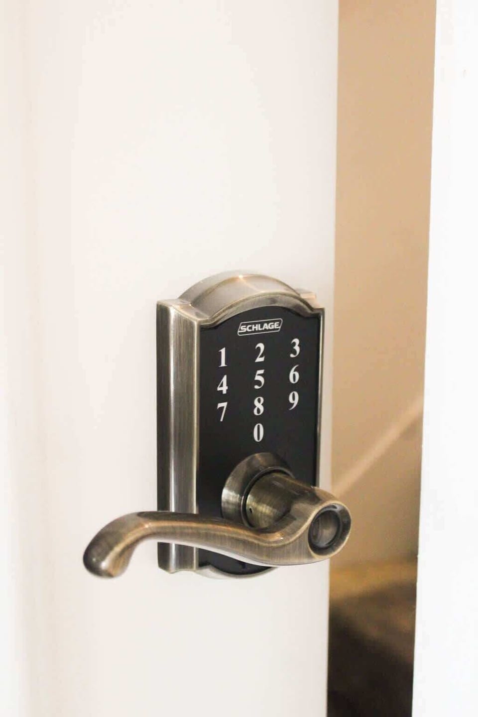 Uppercase door keypad.