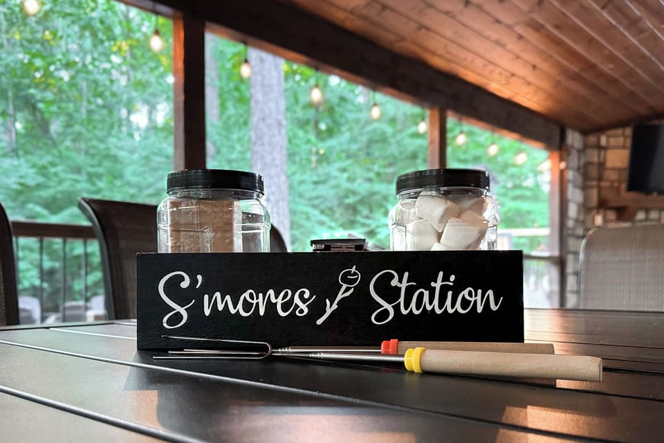 Nothing better than s'mores over an open fire.