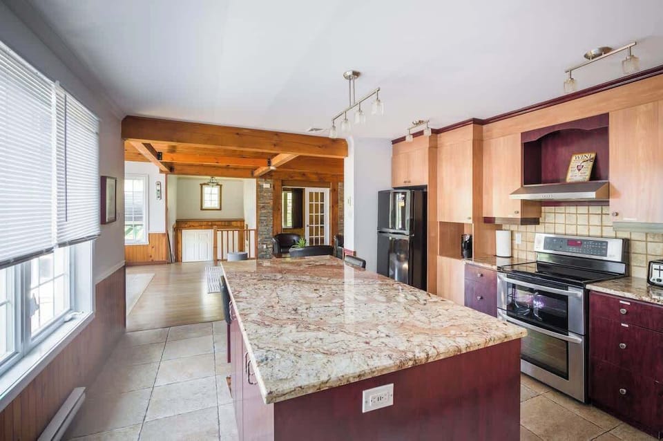 Bright, polished countertops—offering a clean and vibrant workspace for all your culinary needs.