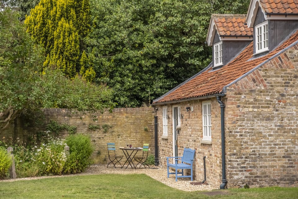 The garden and seating area