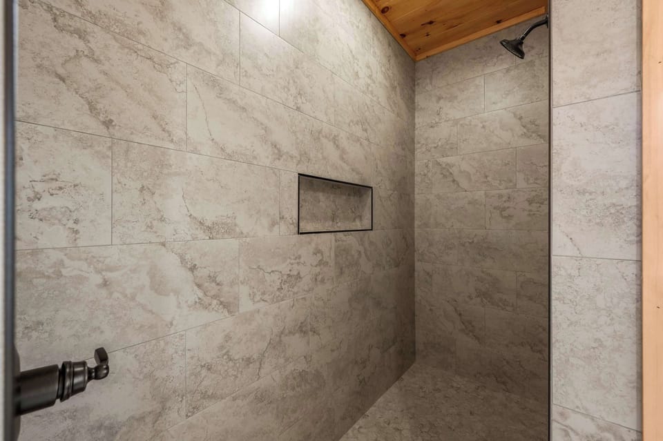Master walk-in shower main level