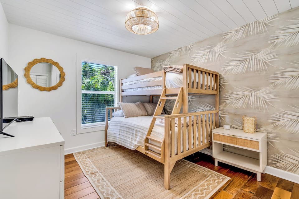 Perfect for the kids—this cozy bunk room is ready for fun and relaxation