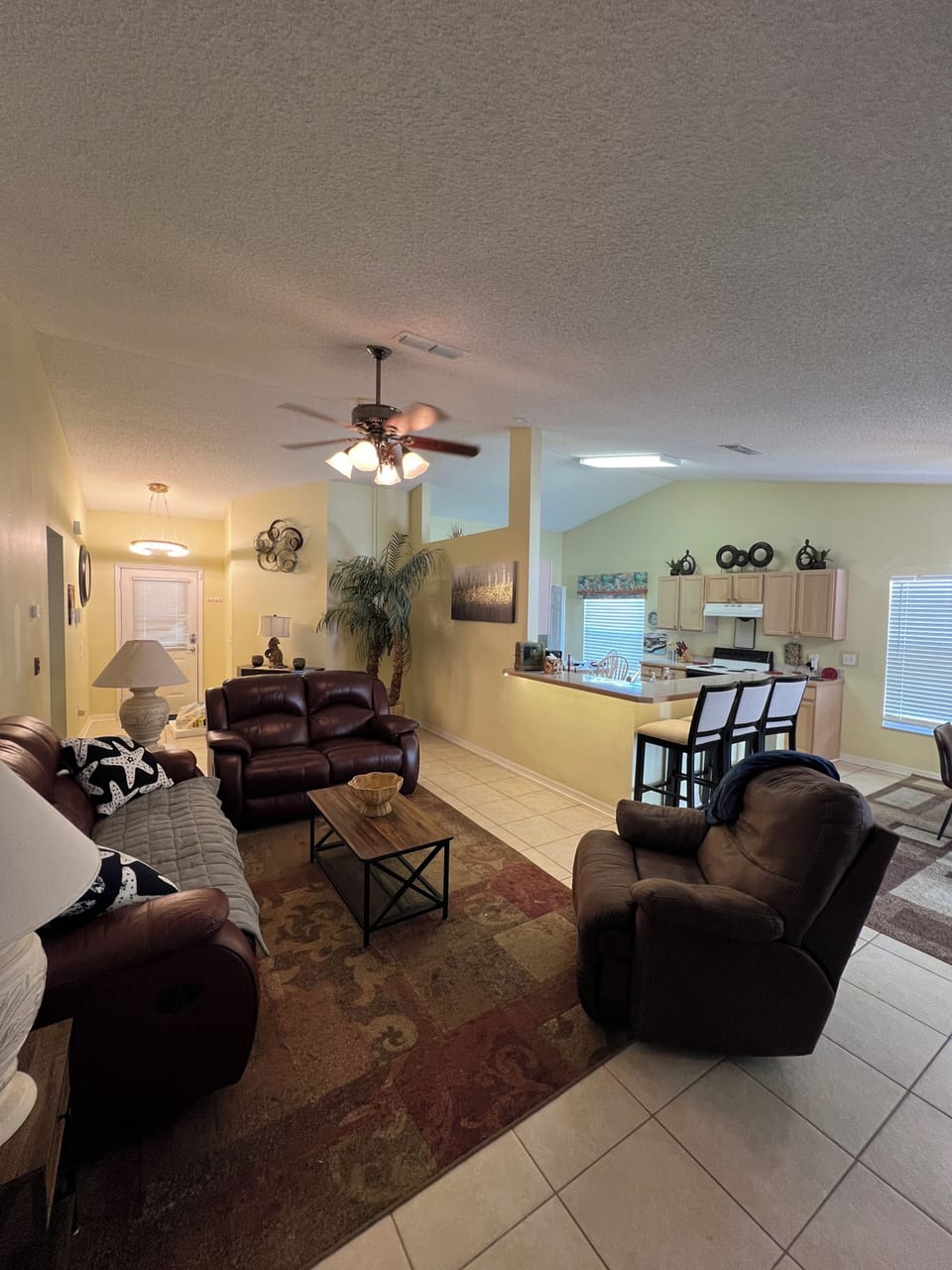 Inviting open concept family room
