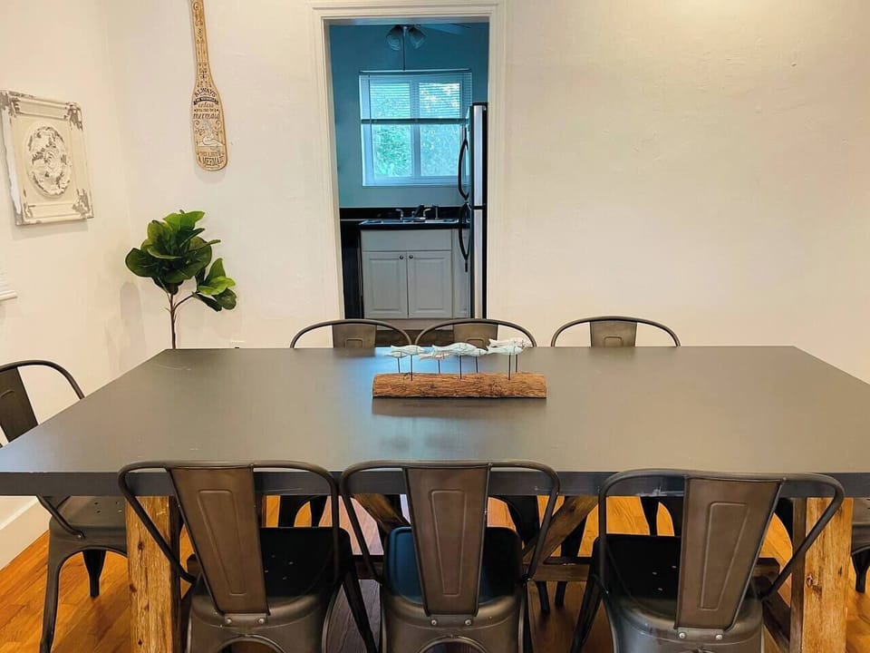 Next to the kitchen.