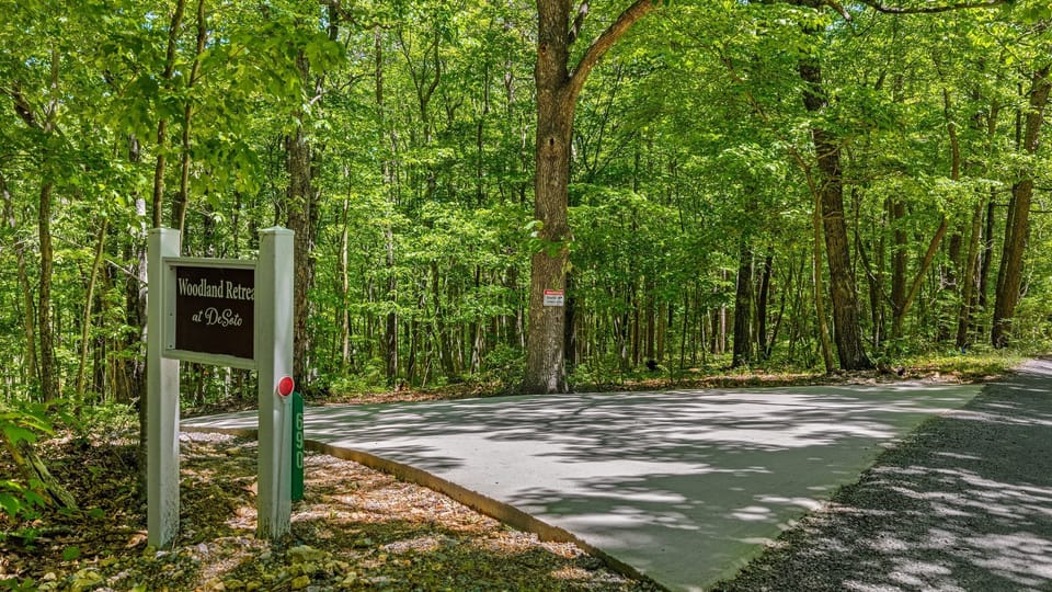 Entrance from County Road 618 behind DeSoto State Park