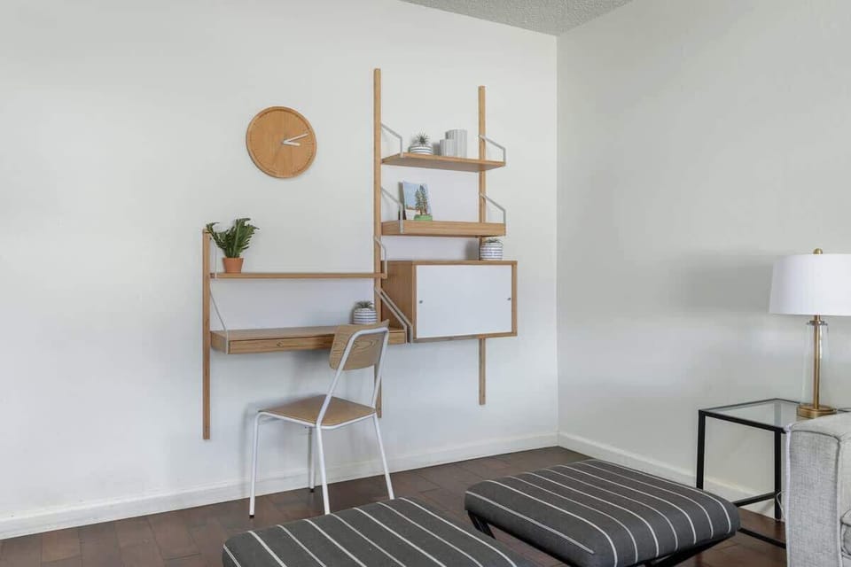 Workspace located in the living room