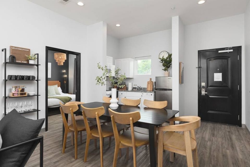 Dining table with seating for 8 off of the kitchen for your group to gather over a meal.