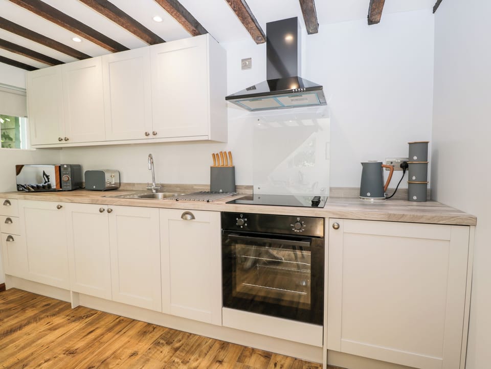 Fridge, dishwasher, electric kettle, toaster