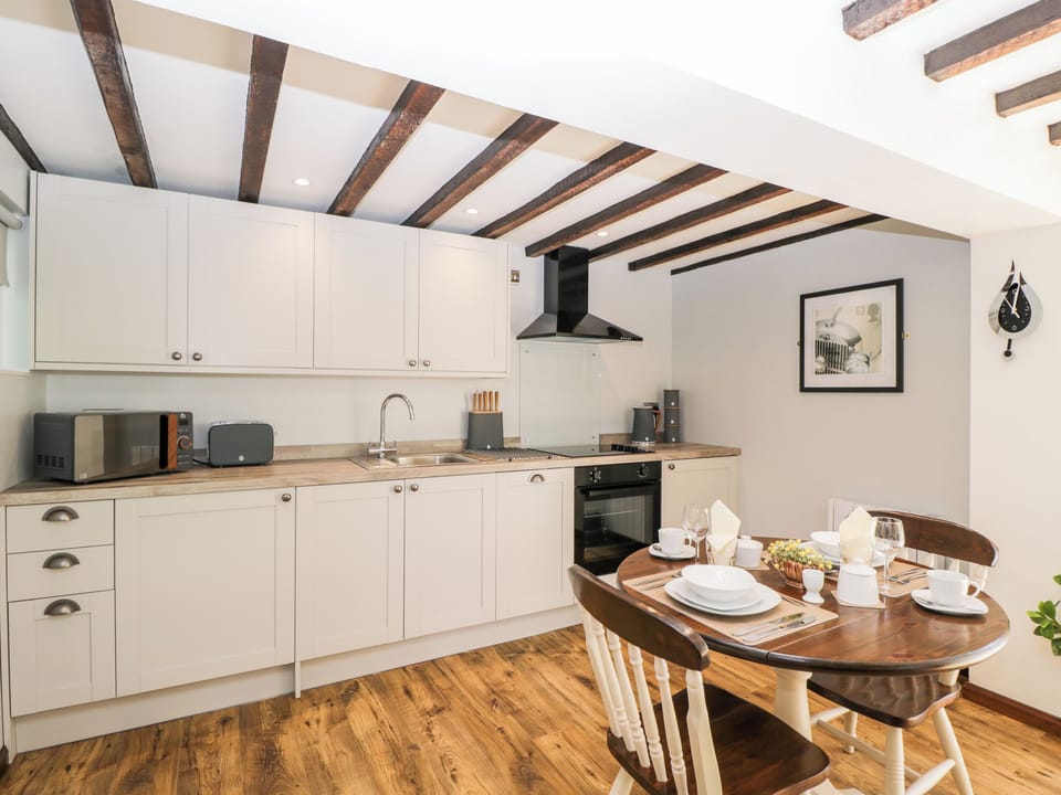 Fridge, dishwasher, electric kettle, toaster