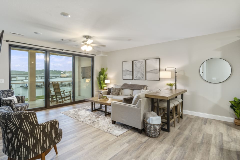 The Living Room Welcomes Most of the Natural Lighting