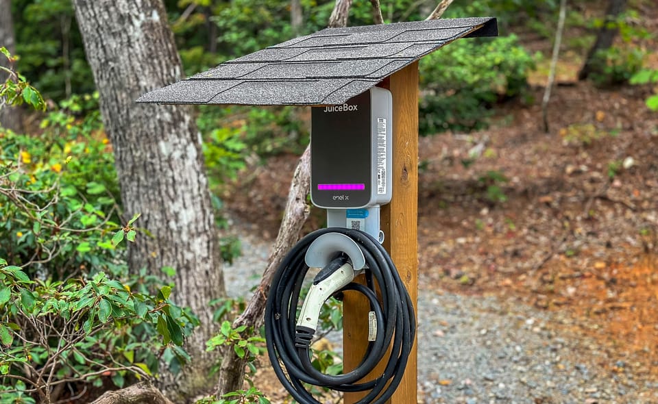Electric car charging station