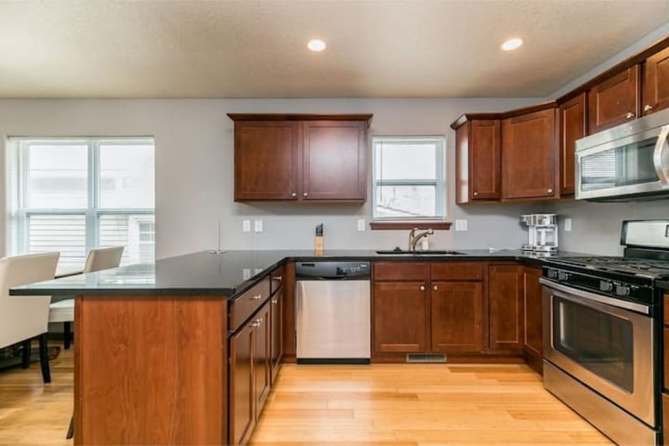 Beautiful Kitchen with Stainless Steel Appliances