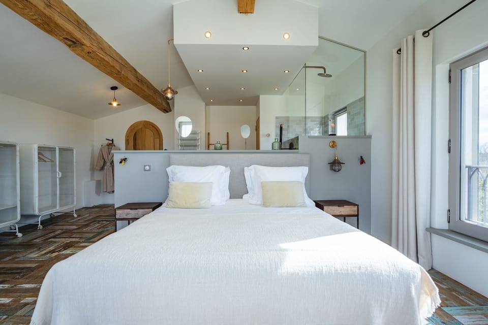 Superior Room, 1 King Bed, Terrace, Partial Lake View | Egyptian cotton sheets, premium bedding, individually decorated